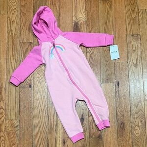 Hurley Pink Kids One Piece with Rainbow Accent